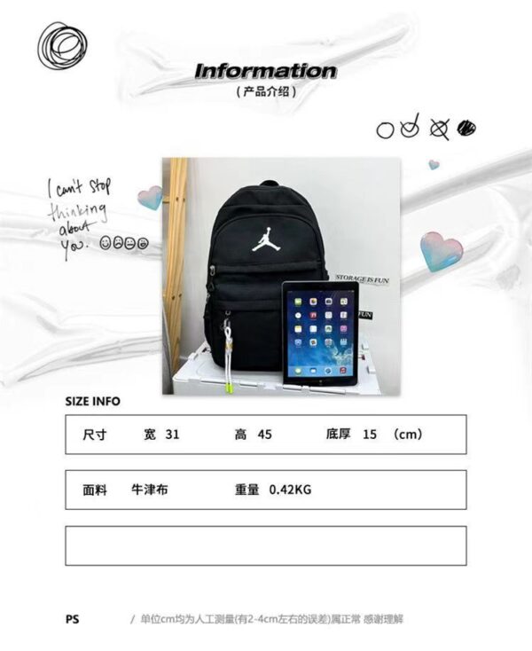 Z5598 55.99$ Jordan size 45*31*15 - Image 10